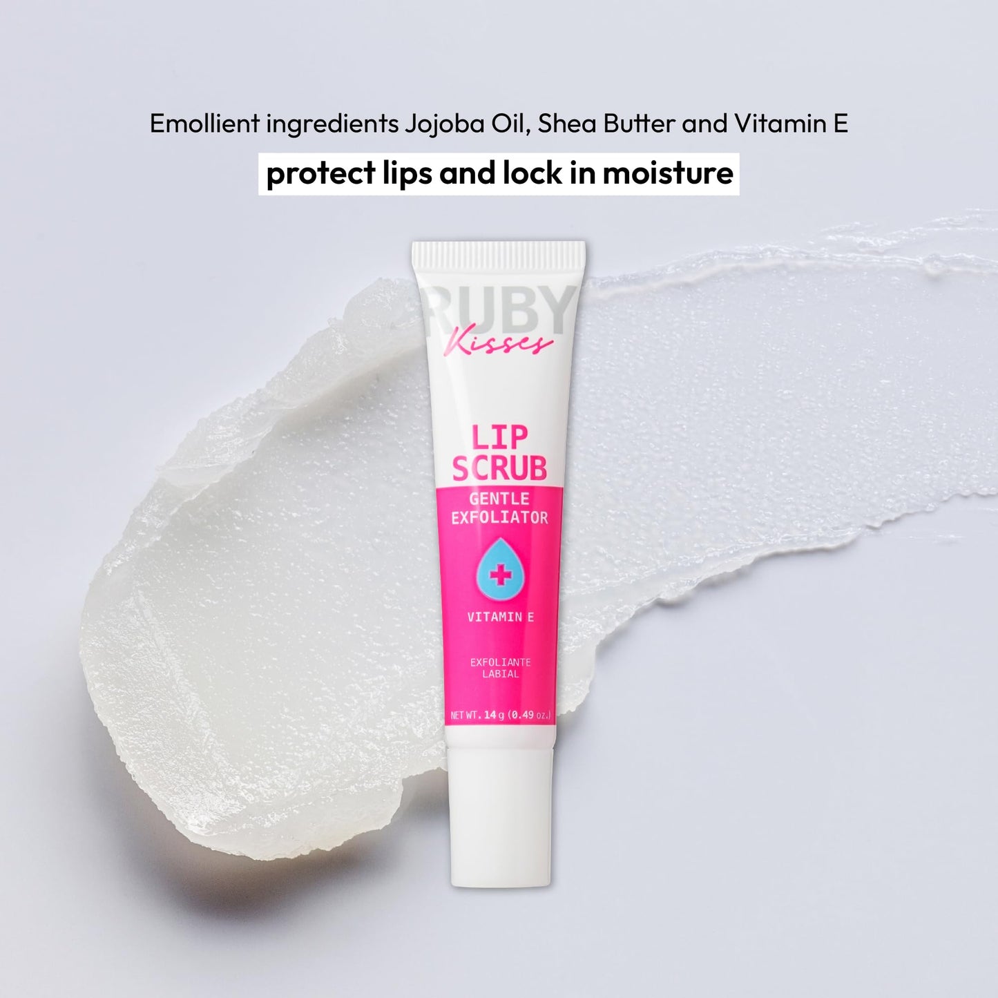 Ruby Kisses Exfoliating Lip Scrub, Gentle Smoothing for Soft Lips, Jojoba & Shea Butter Enriched, Non-Greasy, Hydrating Lip Care, Lightweight Beauty and Personal Care Ruby Kisses