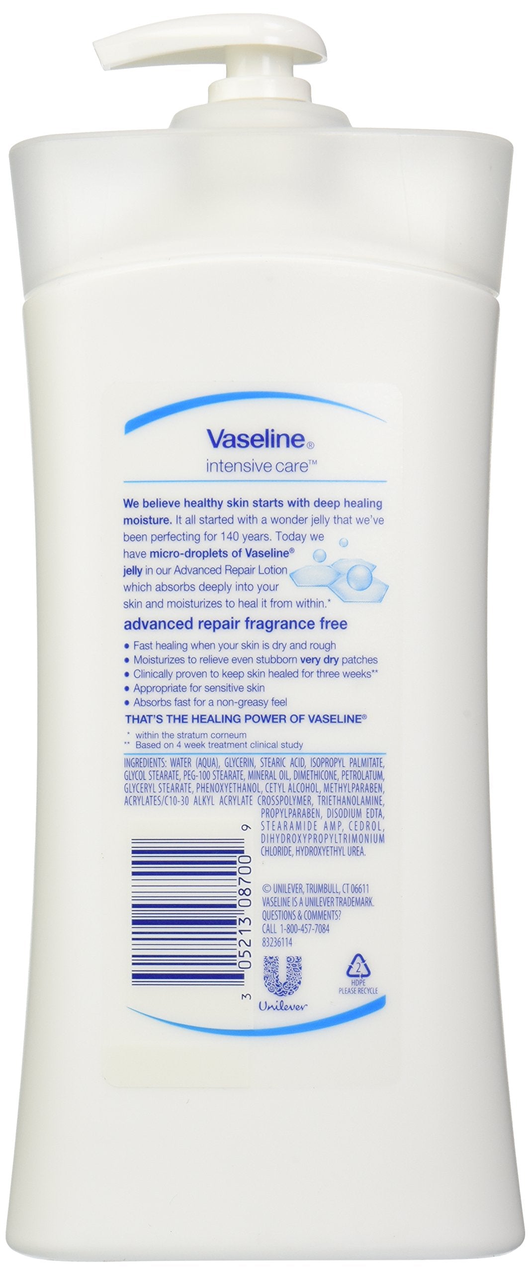 Vaseline Intensive Rescue Repairing Moisture Lotion, Fragrance Free, 20.3 Ounce Pump Beauty & Personal Care Vaseline