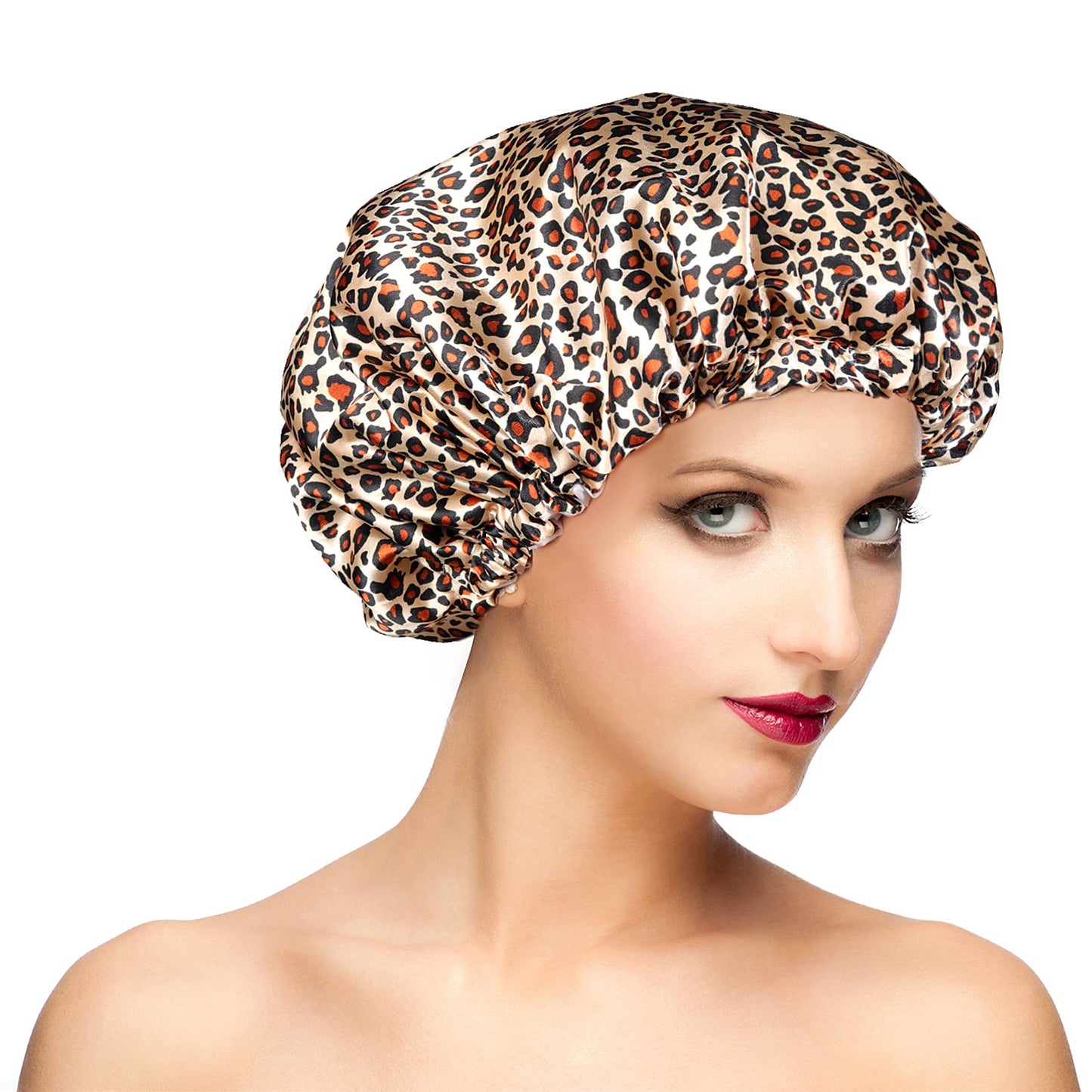 Shower Cap for Women, Oversized Waterproof Women Shower Caps, Extra Large Shower Cap Designed for all Hair Lengths with PEVA Lining & Adjustable Beauty & Personal Care Fishent