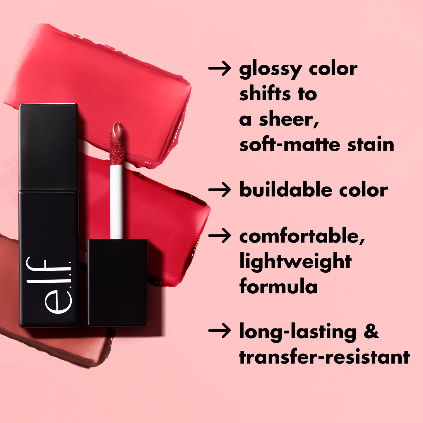 e.l.f. Glossy Lip Stain, Long-Lasting, Lightweight Lip Stain For A Sheer Pop Of Color & Subtle Gloss Finish, Vegan , Polished Peach Beauty & Personal Care e.l.f.