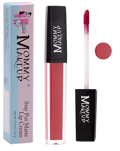 Mommy Makeup Stay Put Matte Lip Cream - Kiss-proof, Transfer-proof, Waterproof, Long Lasting Lipstick - Non-Drying Formula Infused with Vitamin E Beauty & Personal Care Mommy Makeup