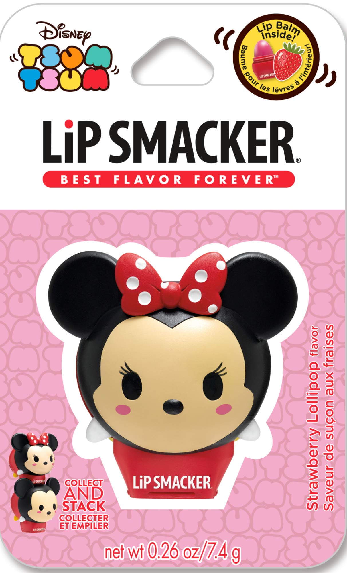 Lip Smacker Disney Minnie Mouse Tsum Tsum Flavored Lip Balm, Minnie Strawberry Lollipop Beauty & Personal Care Lip Smacker