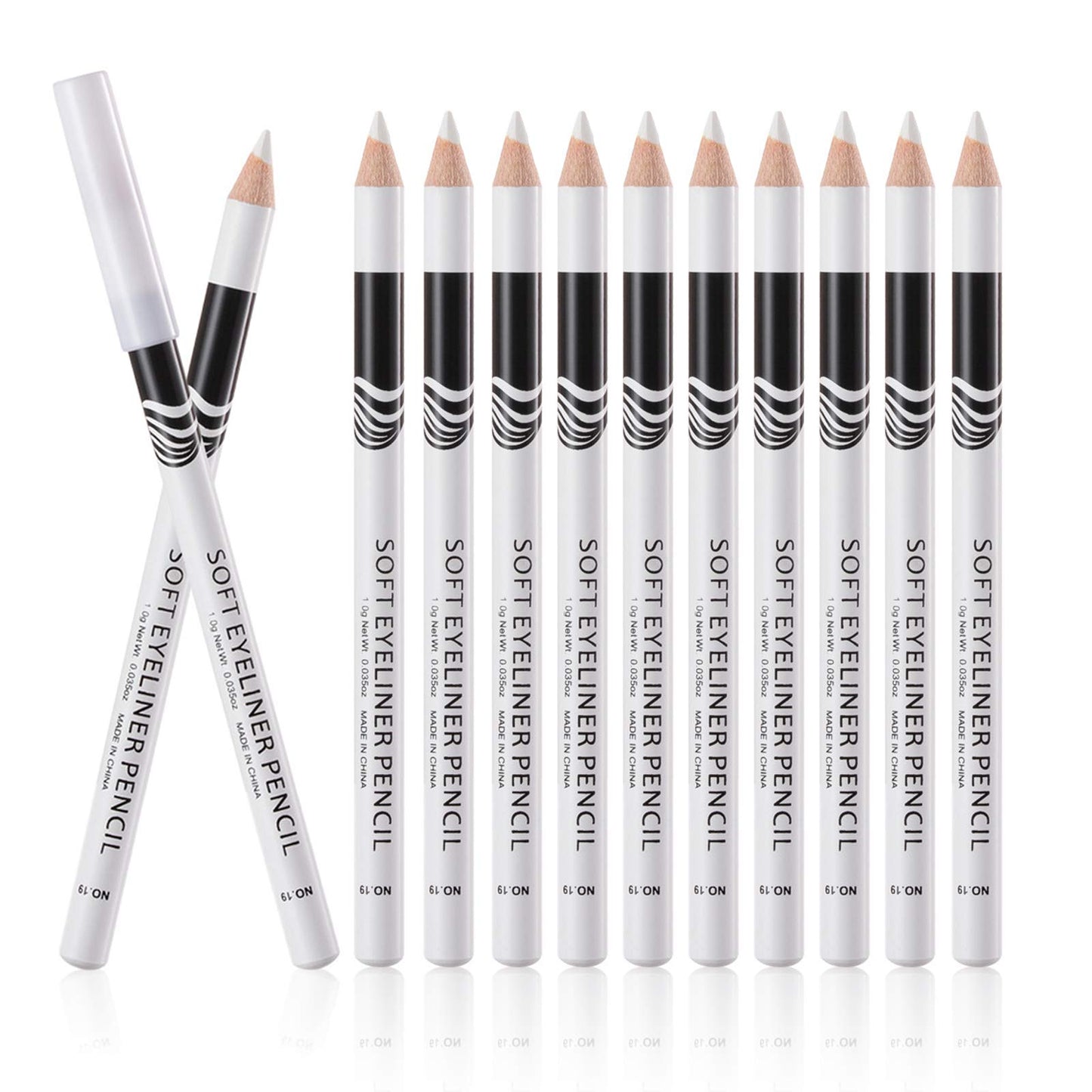 Fashionwu White Eyeliner Pencils Professional Use as Highlighter, Soft, Waterproof, Long-Lasting Eyeshadow, Eye Brightener, Beauty Makeup Tools Beauty & Personal Care Fashionwu