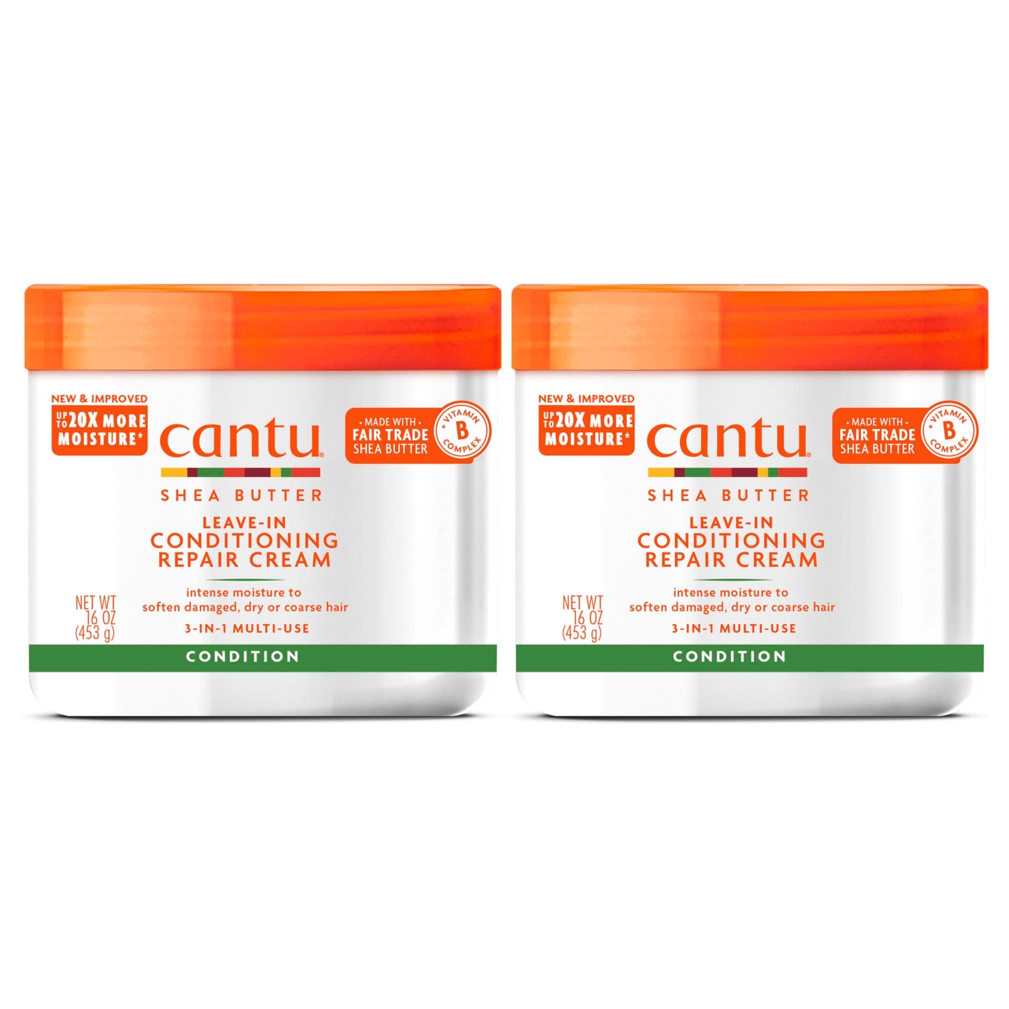 Cantu Leave-In Conditioning Repair Cream with Shea Butter, 16 oz (Pack of 2) Beauty & Personal Care Cantu