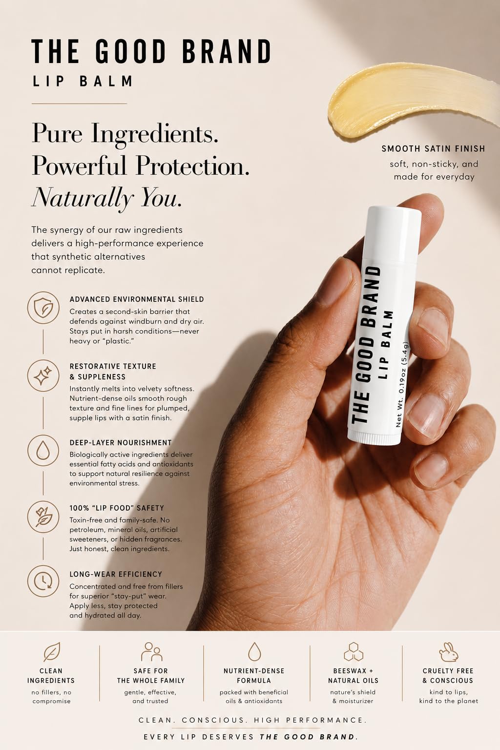 THE GOOD BRAND Botanical Lip Balm 3-Pack Beauty and Personal Care The Good Brand