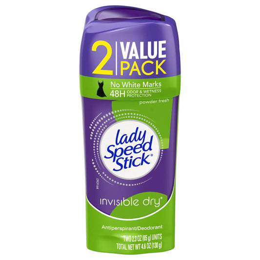 Lady Speed Stick Antiperspirant, Invisible Dry Powder Fresh, Twin, 2.3 Oz, Pack of 2 Beauty and Personal Care Lady Speed Stick