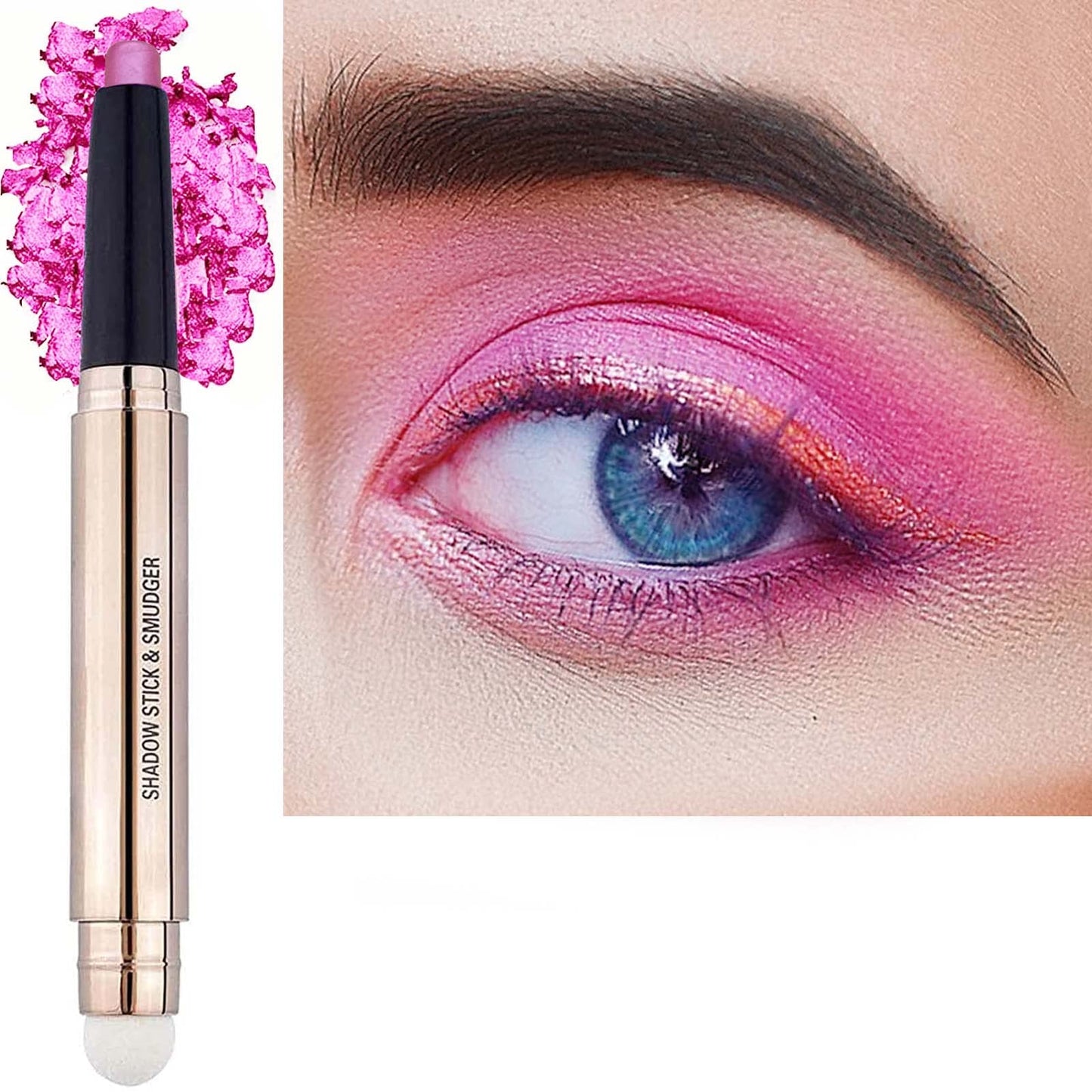 OVIQERKI 18 color eyeshadows stick shimmer,Highlighter waterproof eyeshadow pen,Colour pop eye makeup (13# Pink Shimmer) Beauty & Personal Care OVIQERKI
