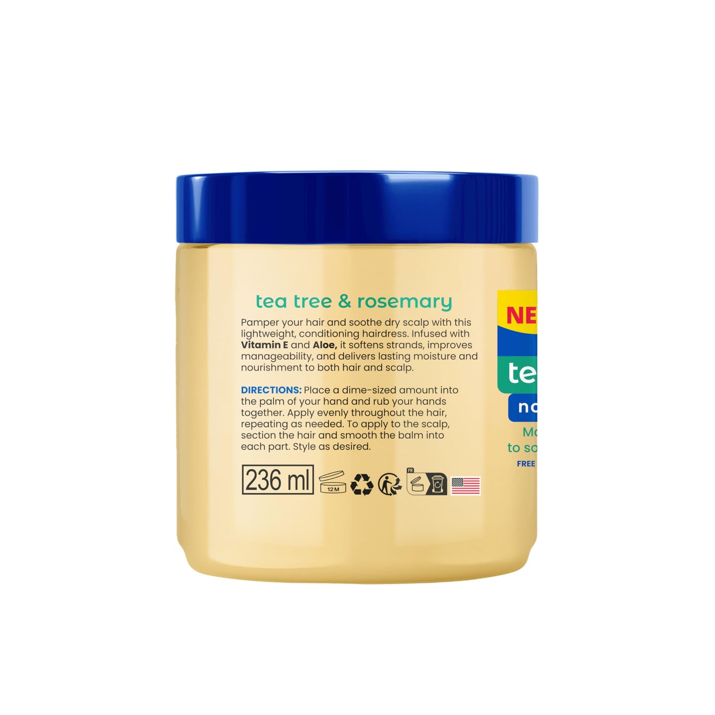 Hollywood Beauty Tea Tree & Rosemary Nourishing Scalp & Hair Balm, 8 oz - Conditions and Softens Hair Beauty & Personal Care Hollywood Beauty