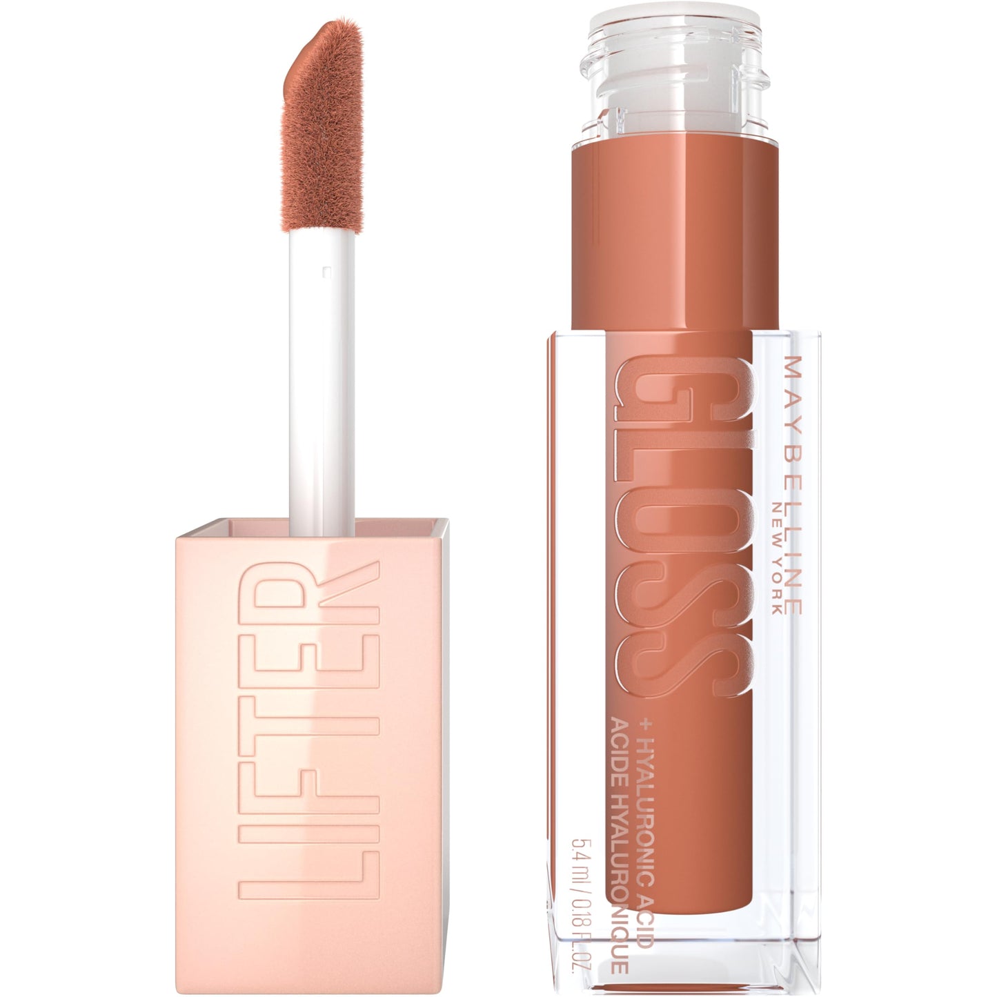 MAYBELLINE Lifter Gloss, Hydrating Honey'd Lip Gloss with Hyaluronic Acid, High Shine for Plumper Looking Lips, Toffee, 1 Count Beauty & Personal Care MAYBELLINE