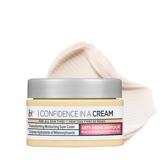IT Cosmetics Confidence in a Cream Travel - Hydrating & Anti Aging Face Moisturizer, Visibly Reduces Fine Lines & Wrinkles, Up To 48H Hydration Beauty and Personal Care IT Cosmetics Default Title