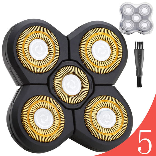 Universa 5 Blades Replacement Heads for Mainstream head shaver brands, Head Shaver Replacement Blades (5 Gold) Beauty and Personal Care FOXSONIC