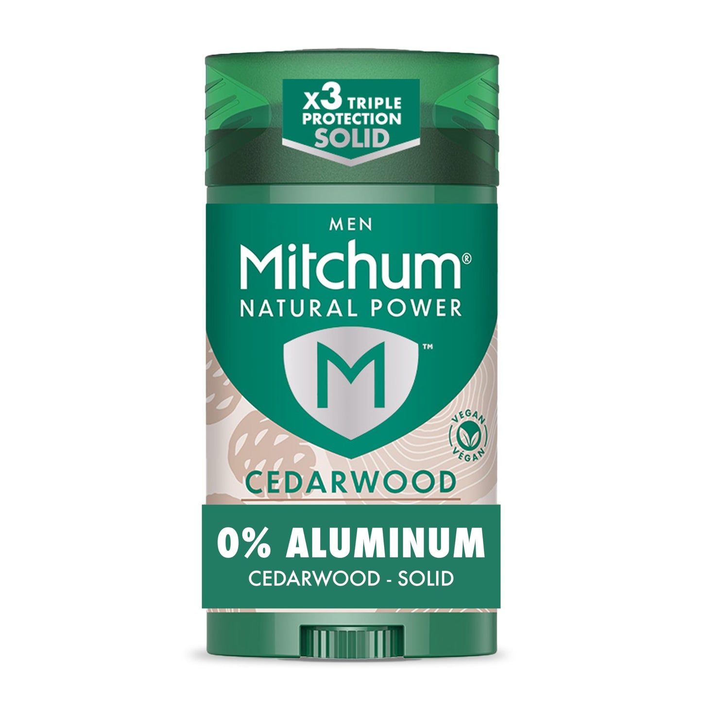 Mitchum Men’s Natural Power Deodorant Solid, Cedarwood, 24HR Protection, Vegan, 2.7 oz Beauty and Personal Care Mitchum