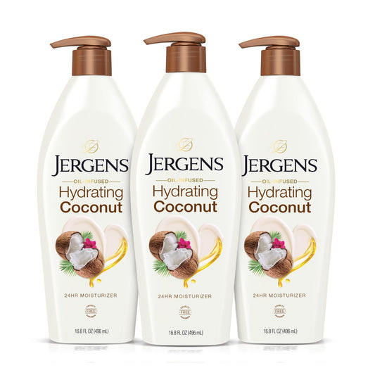 Jergens Hydrating Coconut Body Lotion for Dry to Extra Dry Skin, Moisturizer that Instantly Hydrates Skin with Coconut Oil, Dermatologist Tested, 16.8 Beauty & Personal Care Jergens