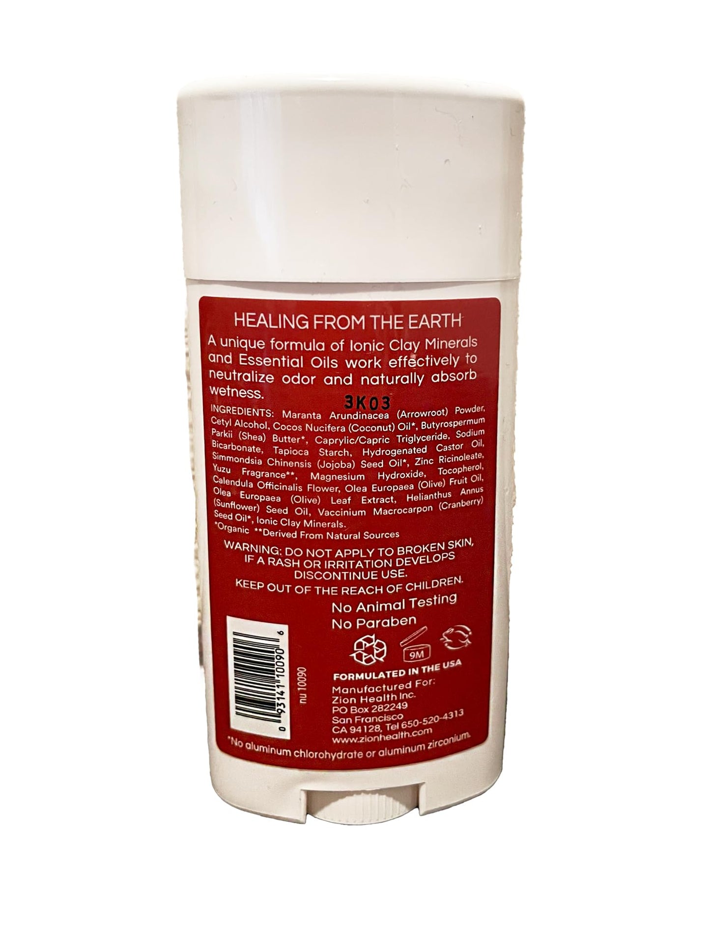 Zion Health Zionhealth Clay Deodorant Original Extra Strength Protection, Bold, 2.8 Oz Beauty and Personal Care Zion Health