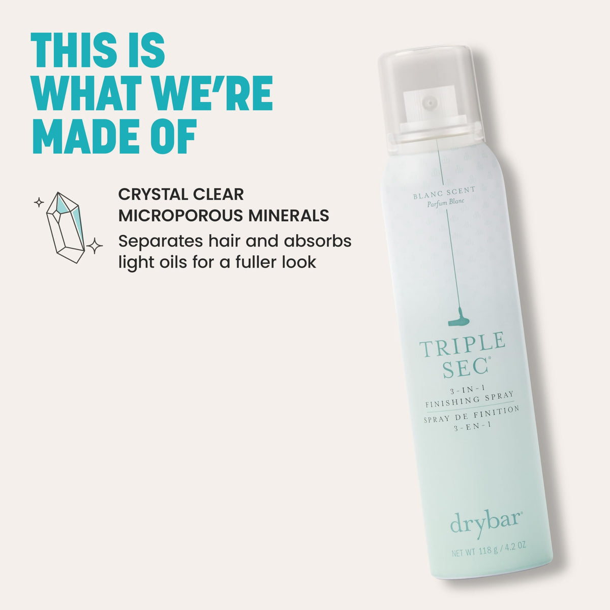 Drybar Triple Sec 3-in-1 Coconut Colada Finishing Spray | Instant Volume and Texture Refresher (4.2 oz) Beauty & Personal Care Drybar