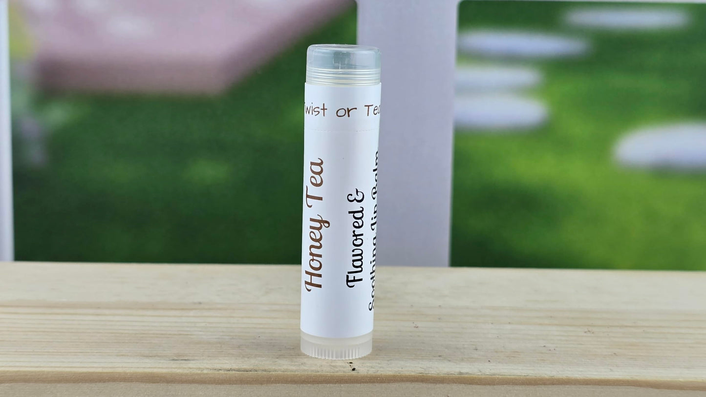 TSA Handmade Sweet Honey Tea Flavored Lip Balm with Beeswax, Vitamin E, Canola, Soybean, Coconut, Sunflower Oils for Women, Men, Teens, Tween, 1 count Beauty and Personal Care The Scented Angels