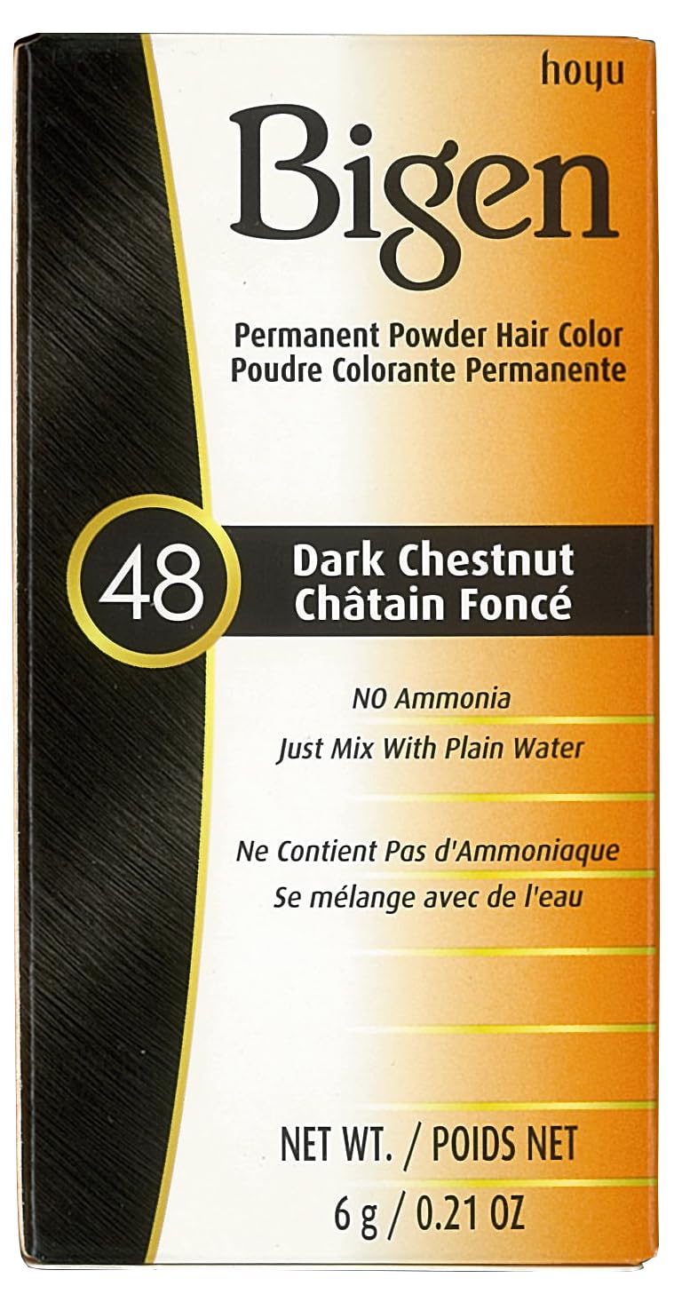 Bigen Permanent Powder Hair Color 48 Dark Chestnut 1 ea (Pack of 4) Beauty & Personal Care Bigen