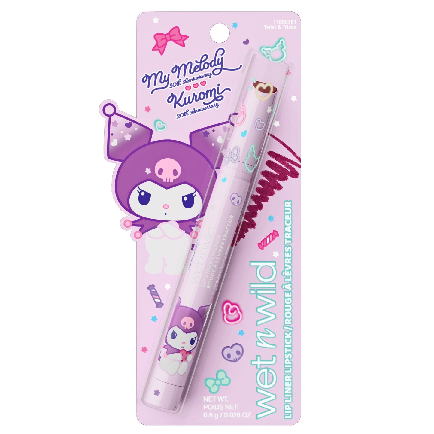 wet n wild My Melody and Kuromi Lip Liner Lipstick - Twist & Tricks Beauty & Personal Care wet n wild