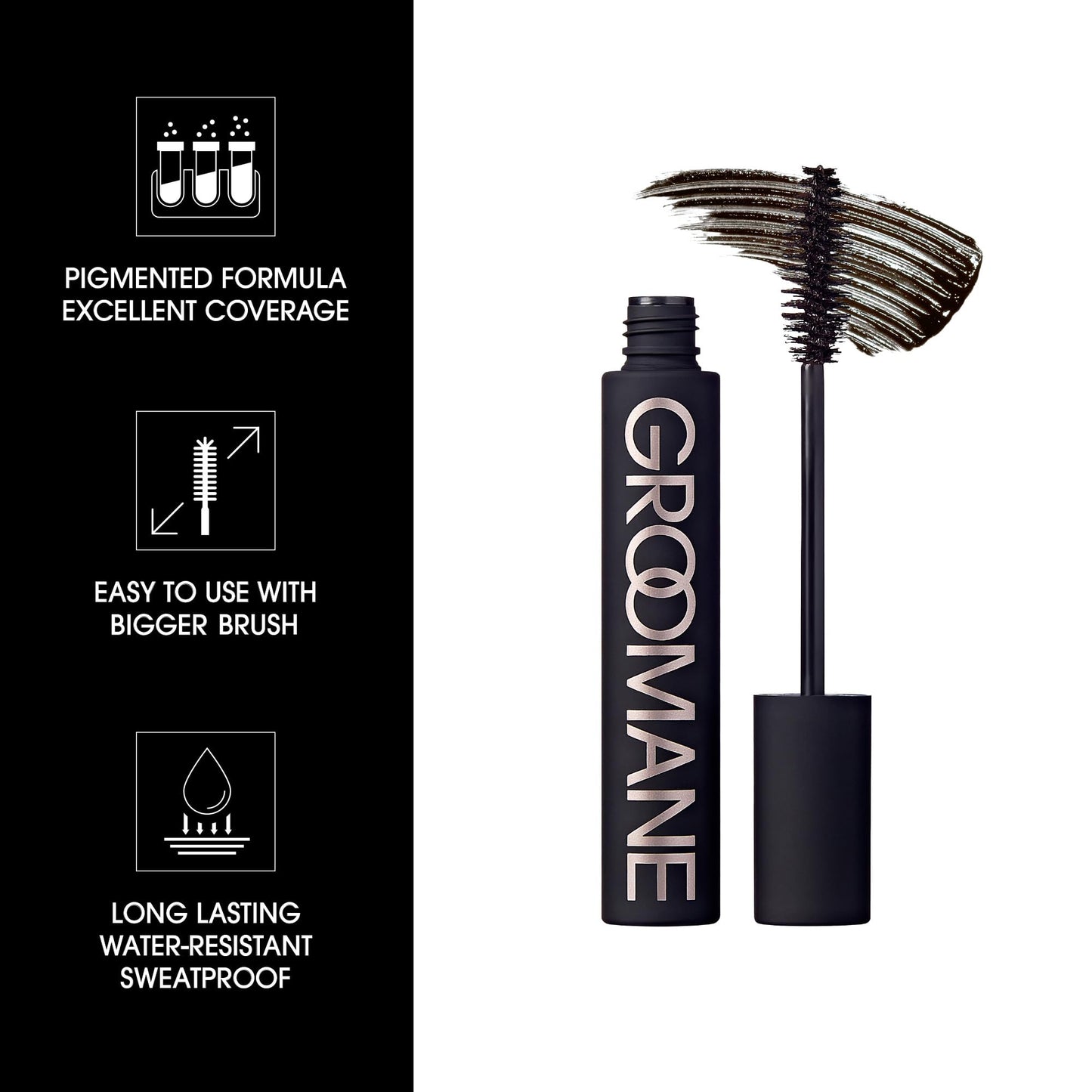 Red by Kiss Groomane Men Gray Coverage Touch-Up, Temporary Brush-On Hair Color for Beards, Sideburns Root & Brows, Water-Resistant & Sweatproof, Easy Beauty & Personal Care Red by Kiss