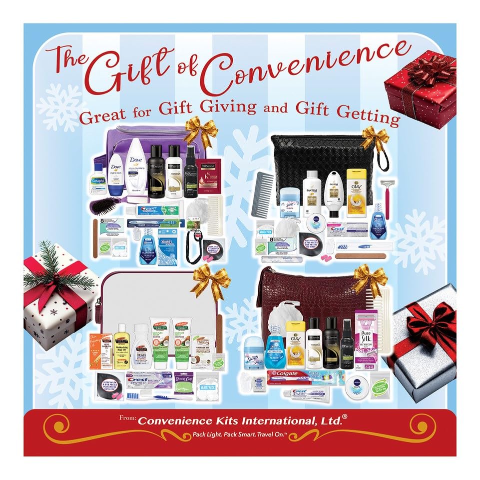 Women's Premium 16 PC Travel Kit - Stocking Stuffer and Holiday Gift Set with Tresemme Hair Products and Bath Essentials - Floss May Vary Beauty & Personal Care Convenience Kits International