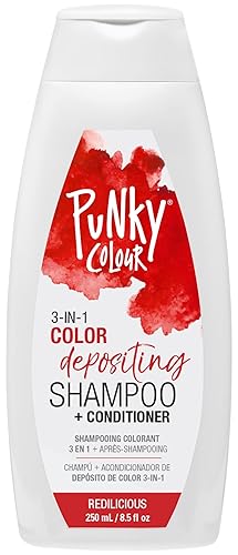 Punky Colour 3-in-1 Color Depositing Conditioner & Hair Cleanser - Redilicious, Semi Permanent Hair Color Conditioner, Cruelty-Free Hair-Dye, 8.5 fl Beauty & Personal Care Punky