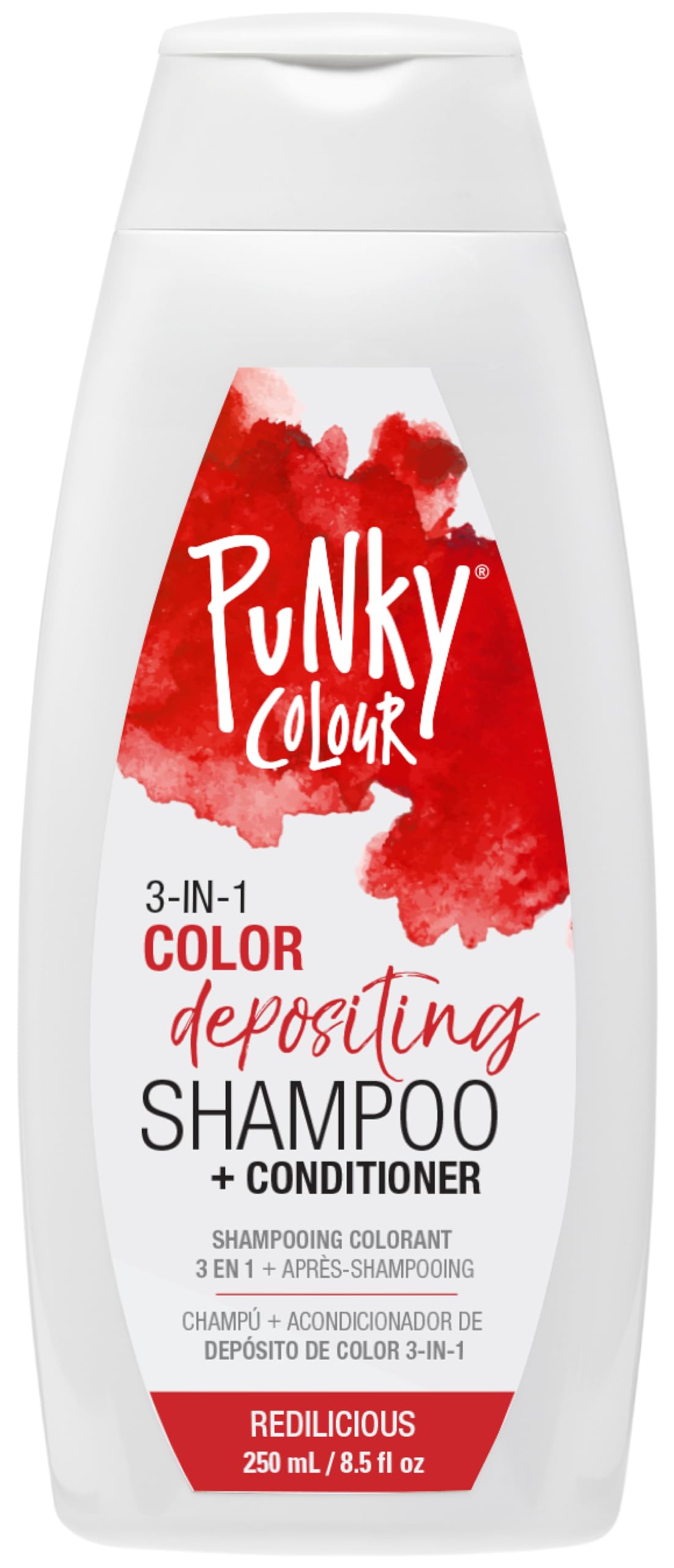 Punky Colour 3-in-1 Color Depositing Conditioner & Hair Cleanser - Redilicious, Semi Permanent Hair Color Conditioner, Cruelty-Free Hair-Dye, 8.5 fl Beauty & Personal Care Punky