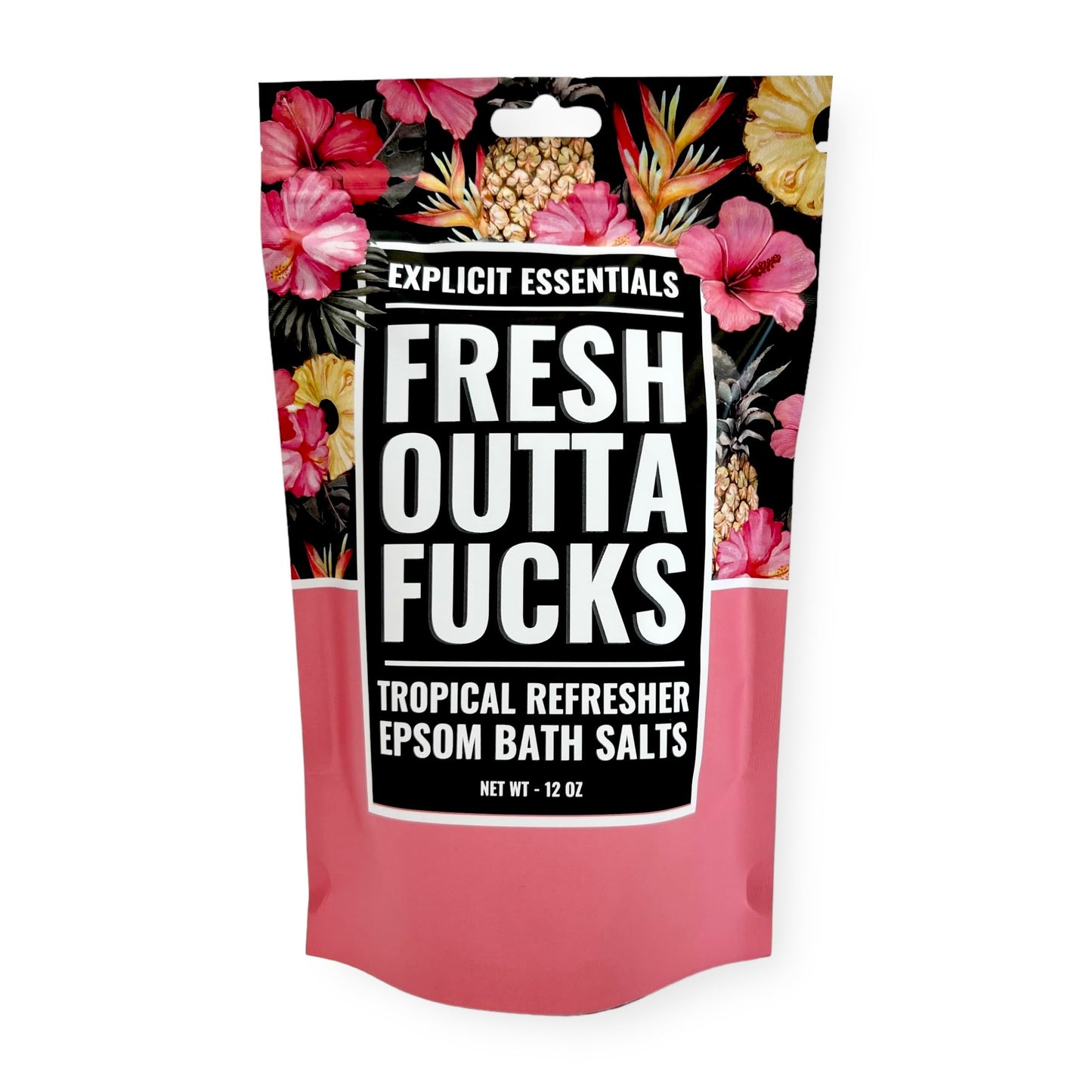 Explicit Essentials Tropical Refresher Epsom Bath Salts, 12 oz, Pink Beauty and Personal Care Explicit Essentials