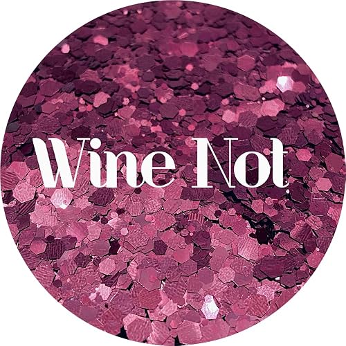 Burgundy Polyester Glitter | Craft Glitter | Glitter for Arts & Crafts | Tumblers | Cosmetics | Nails | Epoxy Resin Art | Slime | DIY | Body Glitter | Beauty & Personal Care Glitter Heart Co.
