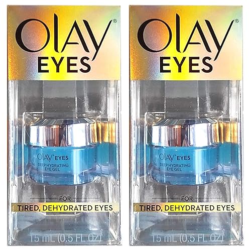 (PACK of 2) Olay Eyes, Deep Hydrating Eye Gel Hyaluronic Acid, 0.5 fl oz - Tired, Dehydrated Eyes - SEALED Beauty & Personal Care Olay