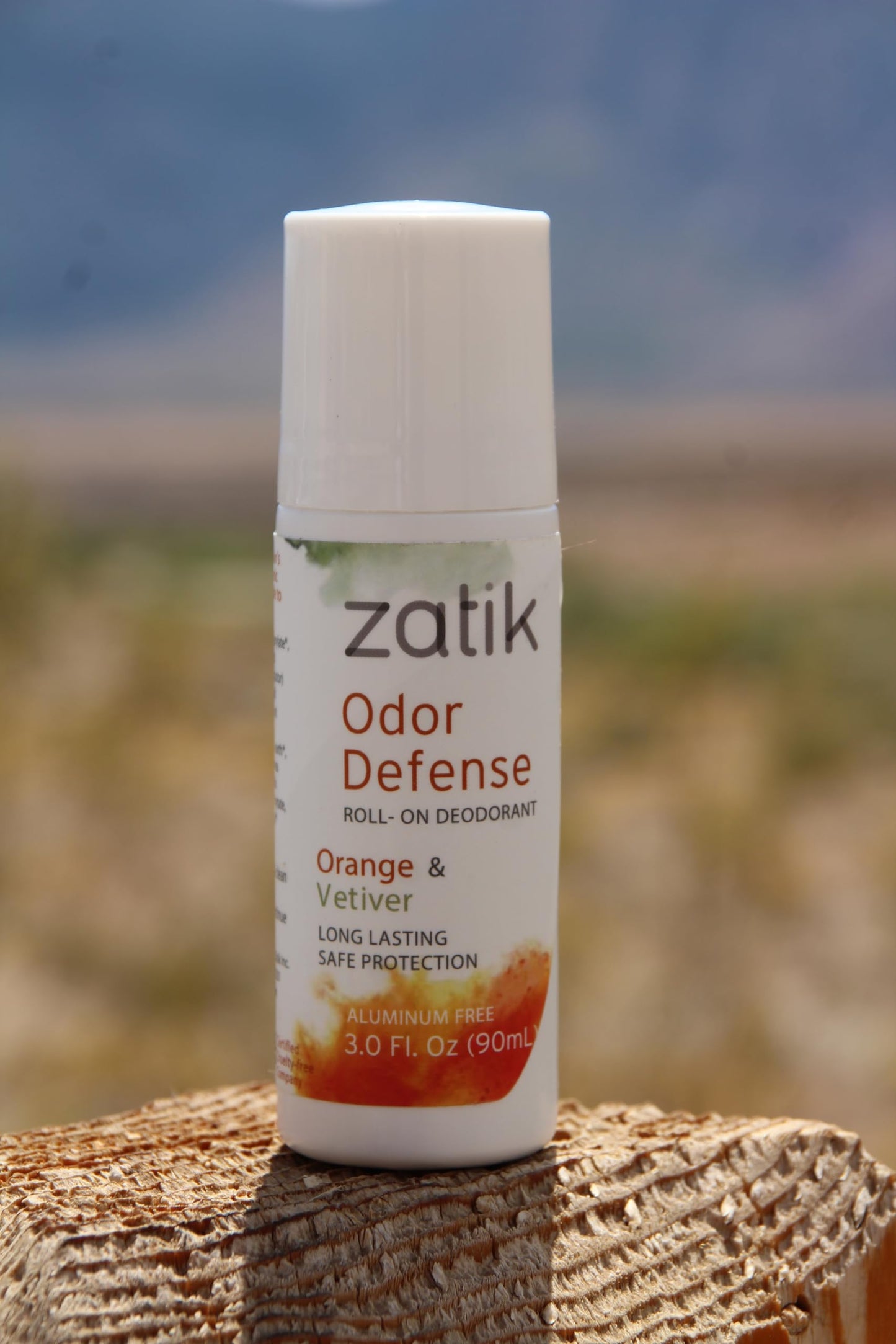 Zatik Naturals - Odor Defense Roll-on Deodorant, Orange and Vetiver, Cruelty-free Vegan, pH Balanced, Biodegradable, free from Aluminum Parabens non Beauty and Personal Care Zatik