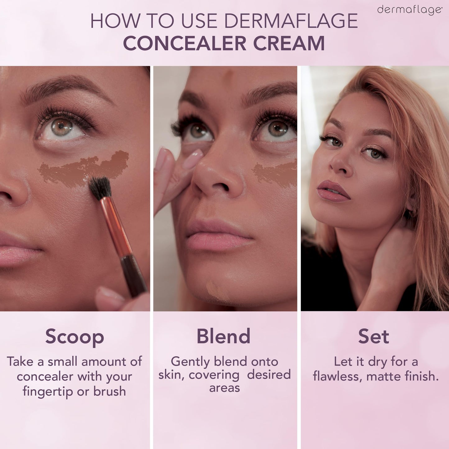 Waterproof Concealer Cream, Full Coverage Waterproof Makeup, Color Match Promise by Dermaflage, 6g/.2oz Beauty & Personal Care Dermaflage