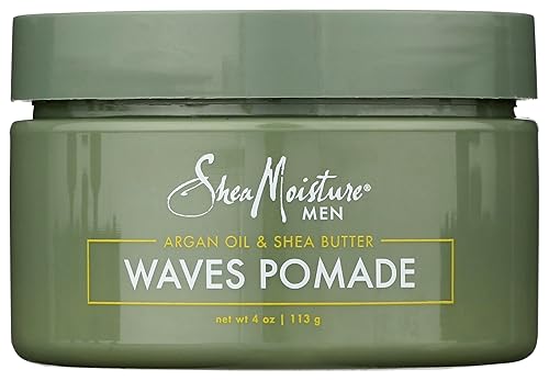 SheaMoisture Men Waves Pomade Argan Oil and Shea Butter - Hair Care Styling Product for Frizz Control and Waves - Men's styling hair wax 4 oz (1) Beauty & Personal Care SheaMoisture