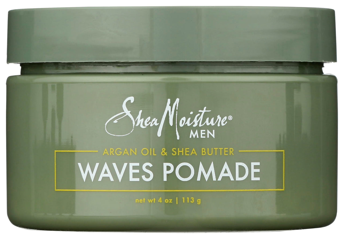 SheaMoisture Men Waves Pomade Argan Oil and Shea Butter - Hair Care Styling Product for Frizz Control and Waves - Men's styling hair wax 4 oz (1) Beauty & Personal Care SheaMoisture