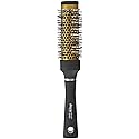 Diane Gold Thermal Ceramic Round Metal Brush with Heat-Resistant Nylon Bristles, 1" Diameter Barrel for Quick Drying and Volume, Black Beauty & Personal Care Diane