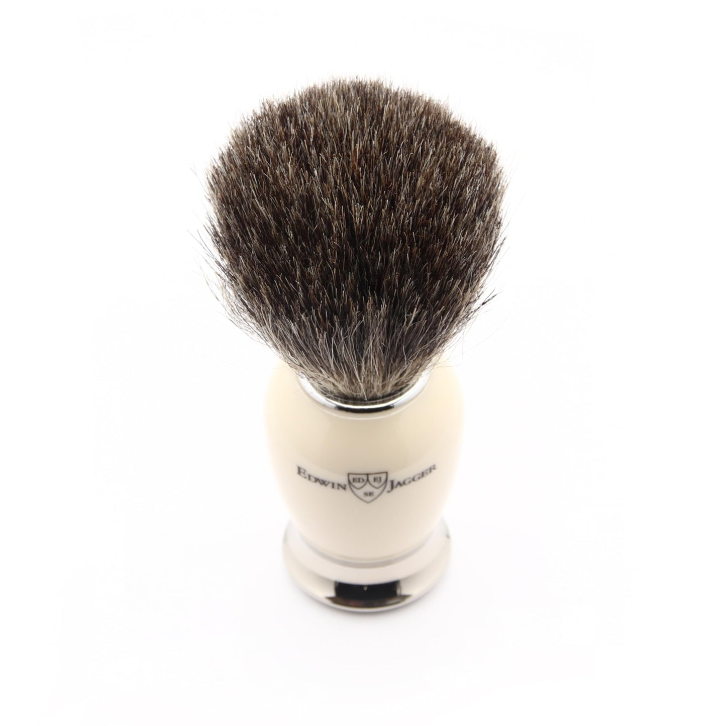 Edwin Jagger S81M587AMZ Imitation Ivory & Nickel Classic Shaving Set with Pure Badger Shaving Brush and Mach 3 Razor for Shaving Cream or Soap for Men Beauty and Personal Care Edwin Jagger