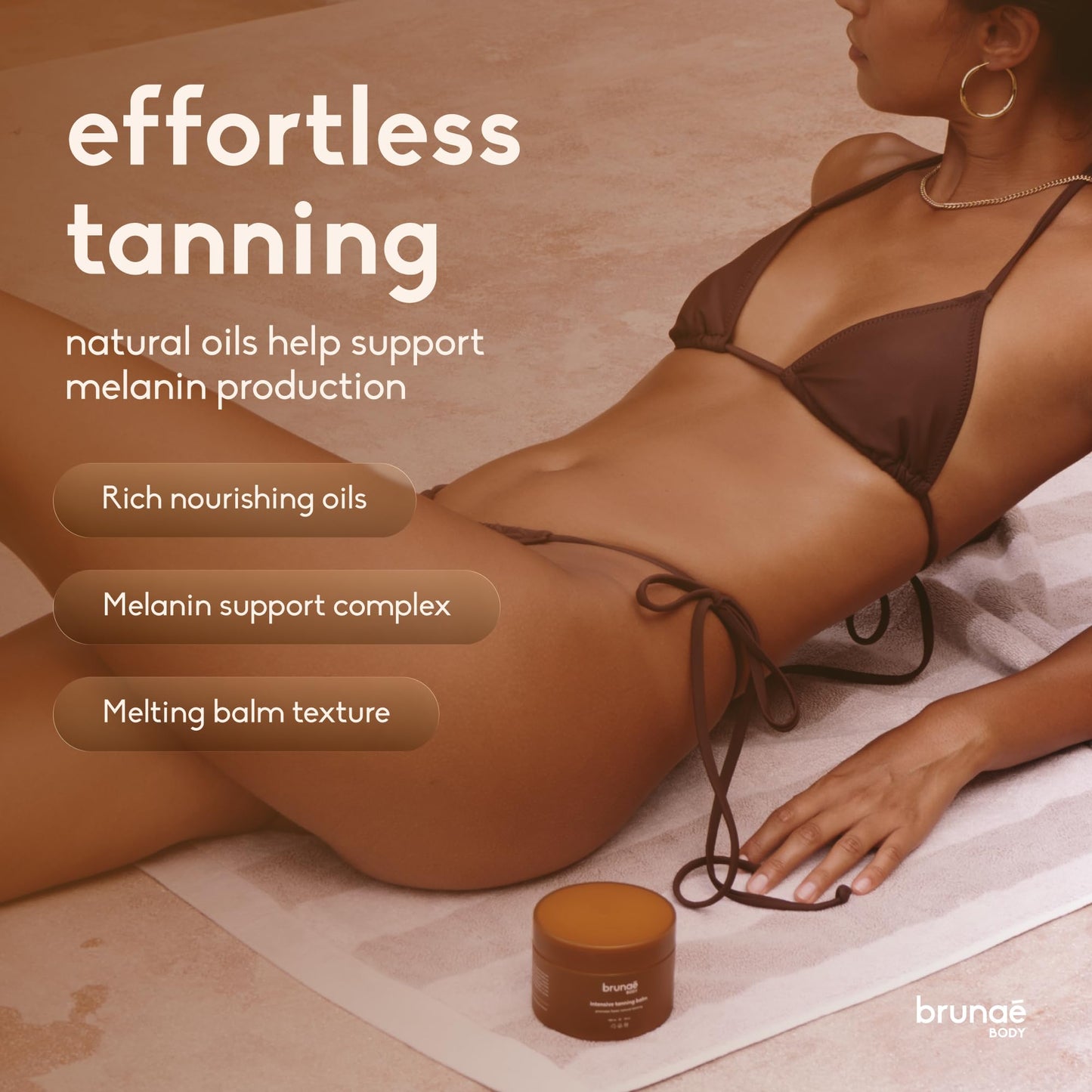 BRUNAE BODY® Intensive Tanning Bed Balm [FOR DARKER & FASTER TAN] - Natural Tan Accelerator Lotion for Sunbed - Sun Tanning Lotion for Women & Men Beauty & Personal Care Brunae Body