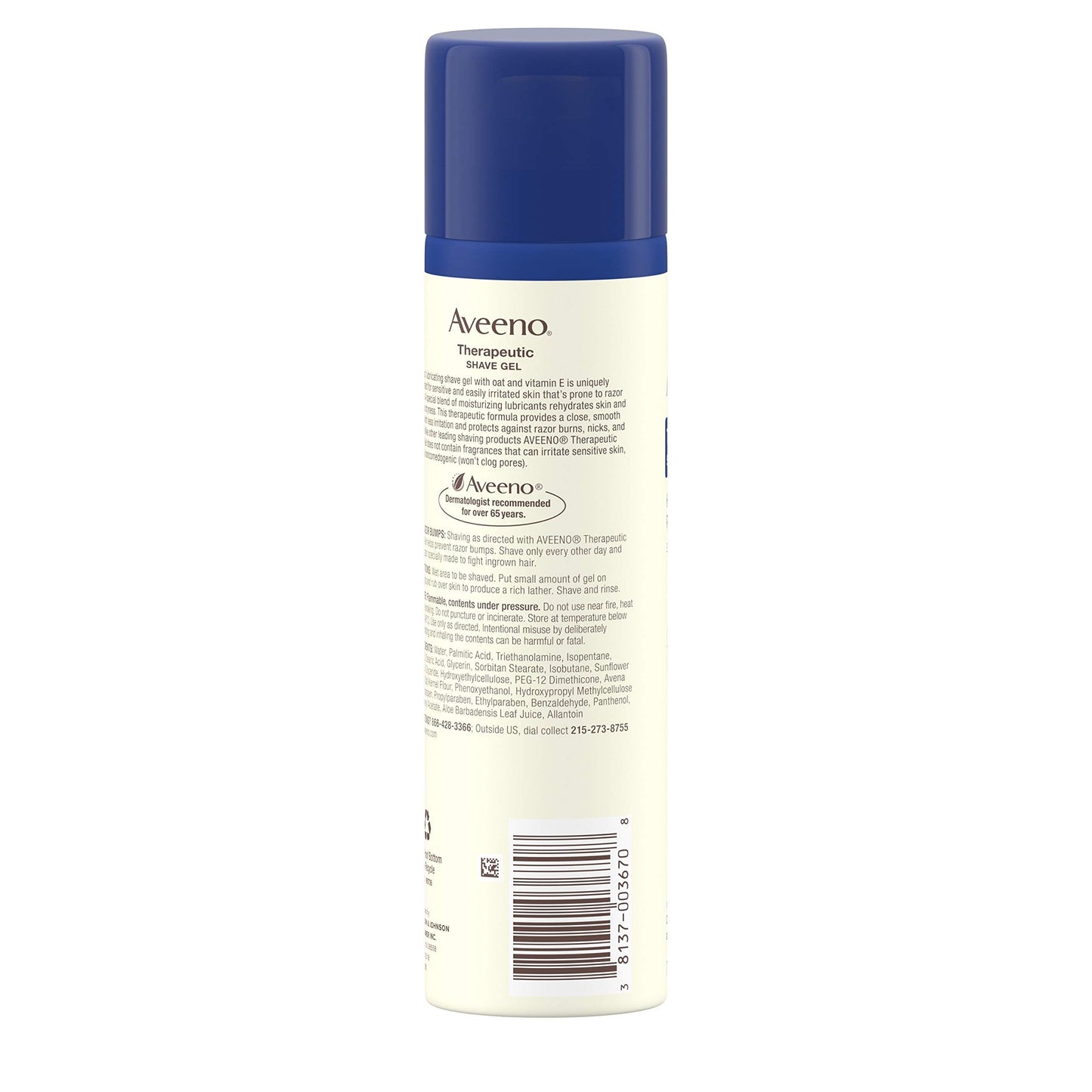 Aveeno Therapeutic Shave Gel with Oat & Vitamin E | Prevents Razor Bumps, Soothes Dry Sensitive Skin | Fragrance-Free, 7 oz Beauty & Personal Care Aveeno