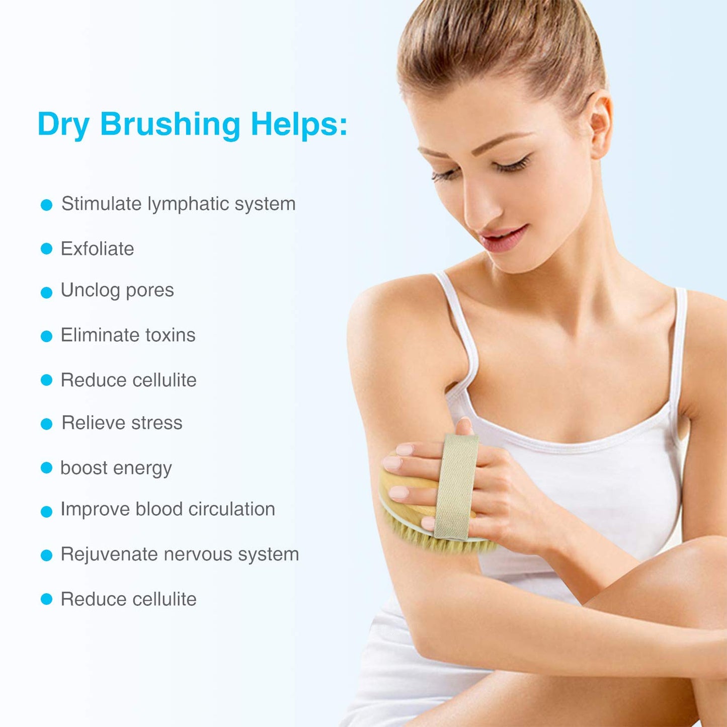 Dry Brushing Body Brushes- Round Exfoliating Brush for Cellulite and Lymphatic Drainage Massager, and Body Exfoliating,Improve Your Circulation-Soft Beauty and Personal Care Liantongda