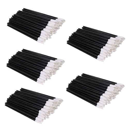 EVERMARKET(TM) 500 Pieces Disposable Lip Brushes Lipstick Gloss Wands Applicator Makeup Tool Kits, Black Beauty & Personal Care EVERMARKET