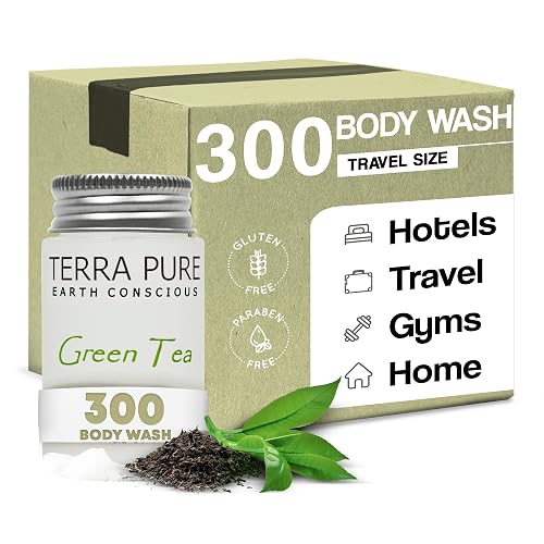 Terra Pure Green Tea Body Wash, 1.2 oz. In Jam Jar With Organic Honey And Aloe Vera (Case of 300) Beauty & Personal Care Terra Pure