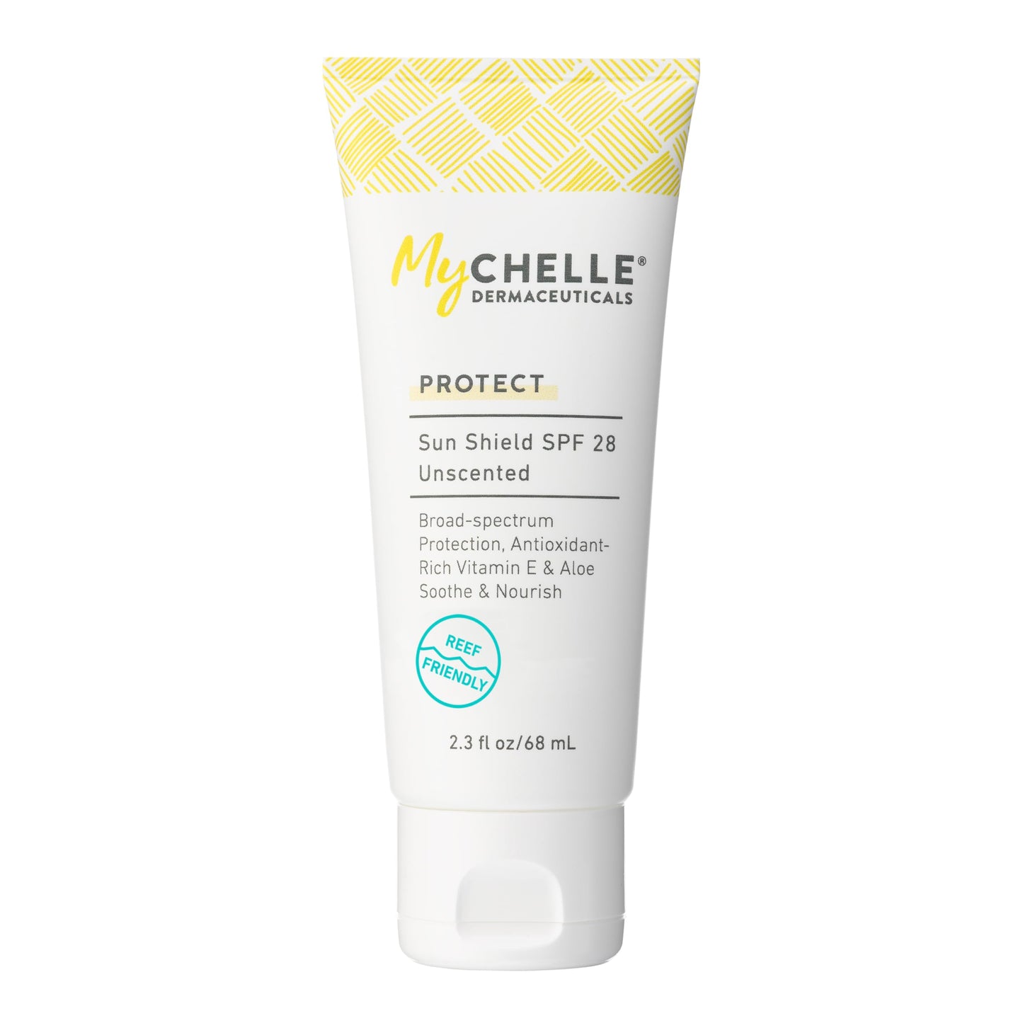MyCHELLE Dermaceuticals Sun Shield SPF 28 Unscented (2.3 Fl Oz) - Soothing Reef Safe Sunscreen with Vitamin E and Aloe - TSA Approved. Liquid Zinc Beauty & Personal Care MyChelle Dermaceuticals