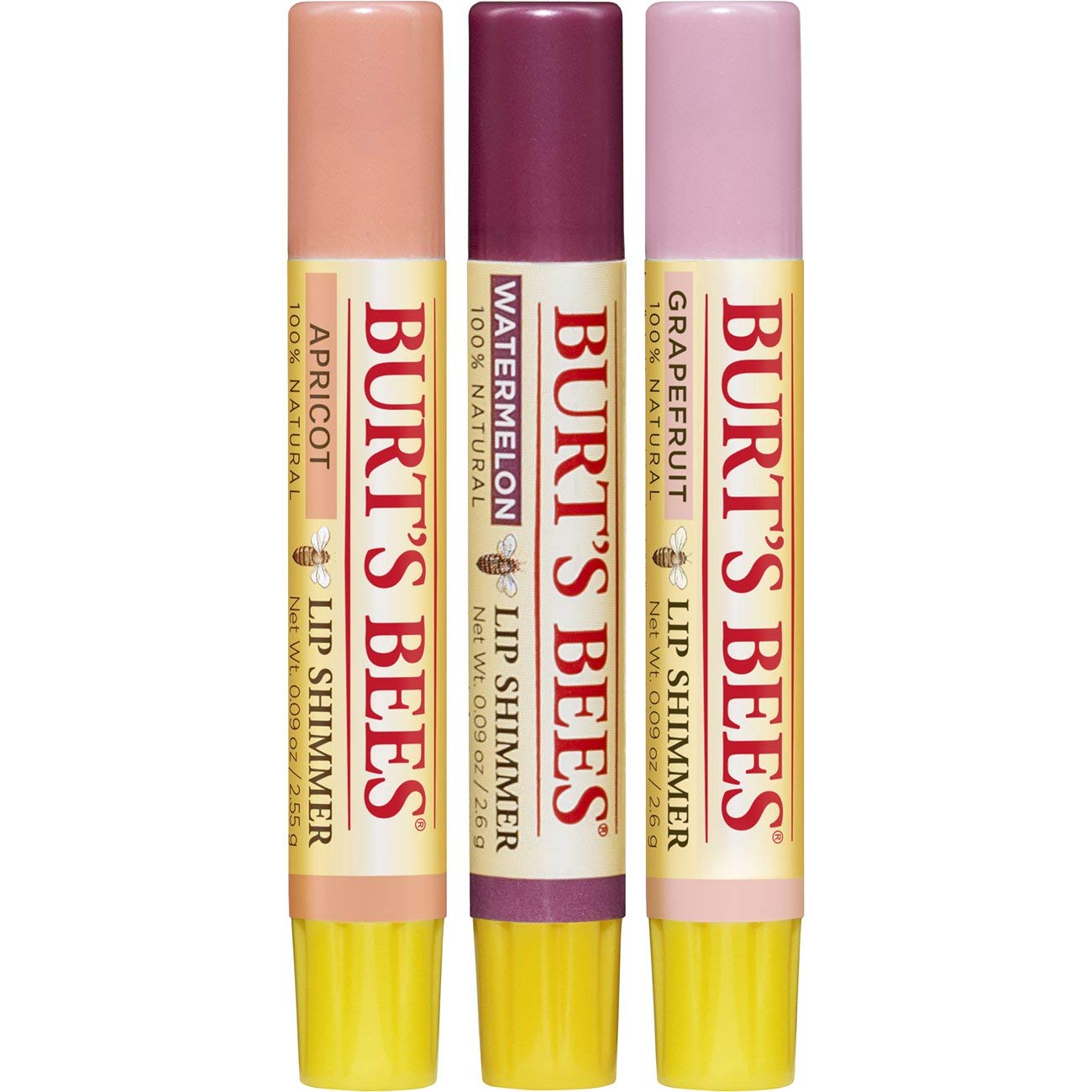 Burt's Bees Kissable Color Holiday Gift Set, 3 Lip Shimmers in Gift Box - Cool Collection in Watermelon, Apricot and Grapefruit Beauty & Personal Care Burt's Bees