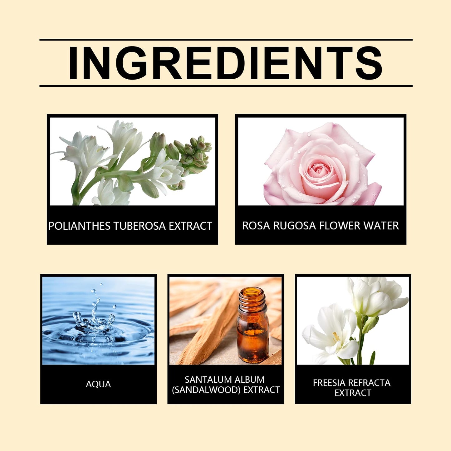 GAOSHUOC Women's Tuberose Perfume, Mild Tuberose Woody Scent, Natural Rose Freesia Sandalwood, Long Lasting Light Perfume for Daily Office Dates Beauty & Personal Care GAOSHUOC