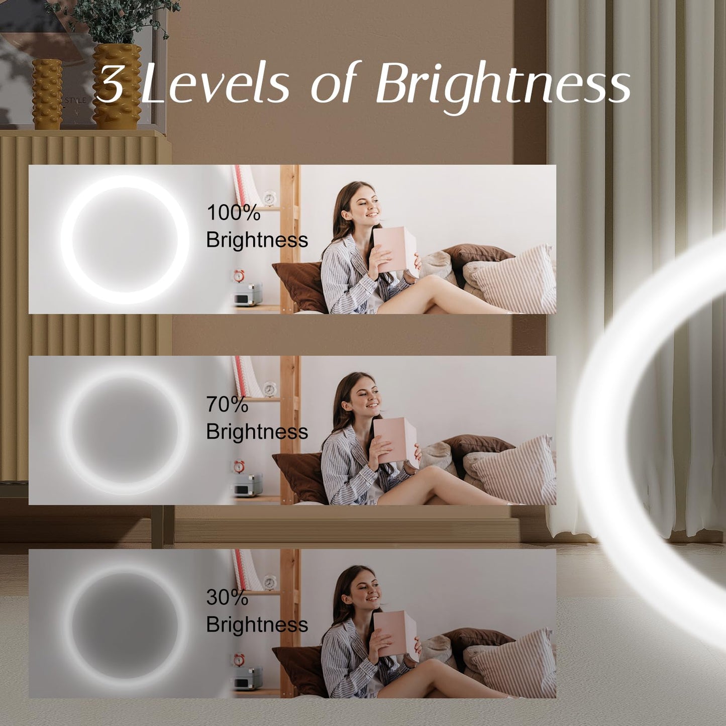 Kakuje Compact Mirror with Light, 1X/3X Magnification LED Pocket Mirror with USB Data Cable,Mini Mirror for Purse, Pocket,Travel and Present (Pink) Beauty & Personal Care Kakuje