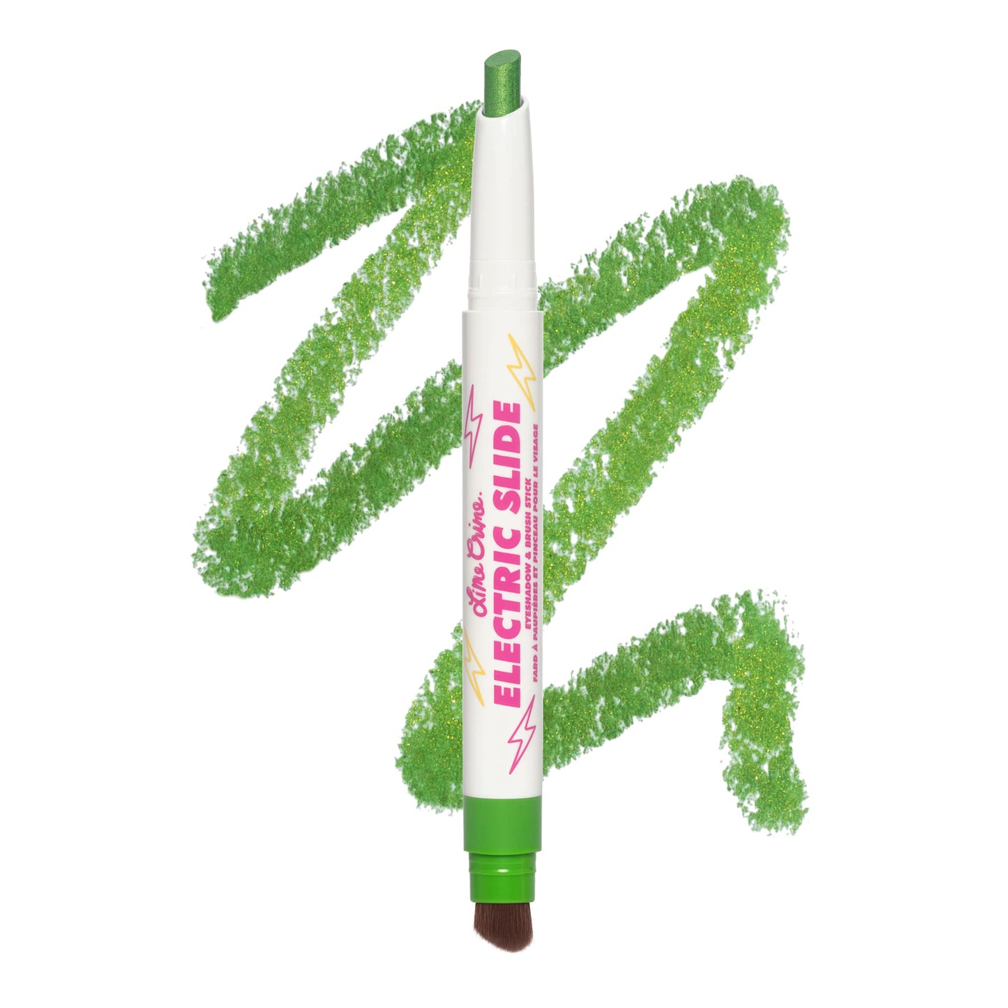 Lime Crime Electric Slide Eyeshadow & Brush Stick, Lets Bounce - Lightweight 2-in-1 Eyeshadow Smudge Stick with Angled Brush for Long Lasting Beauty & Personal Care Lime Crime