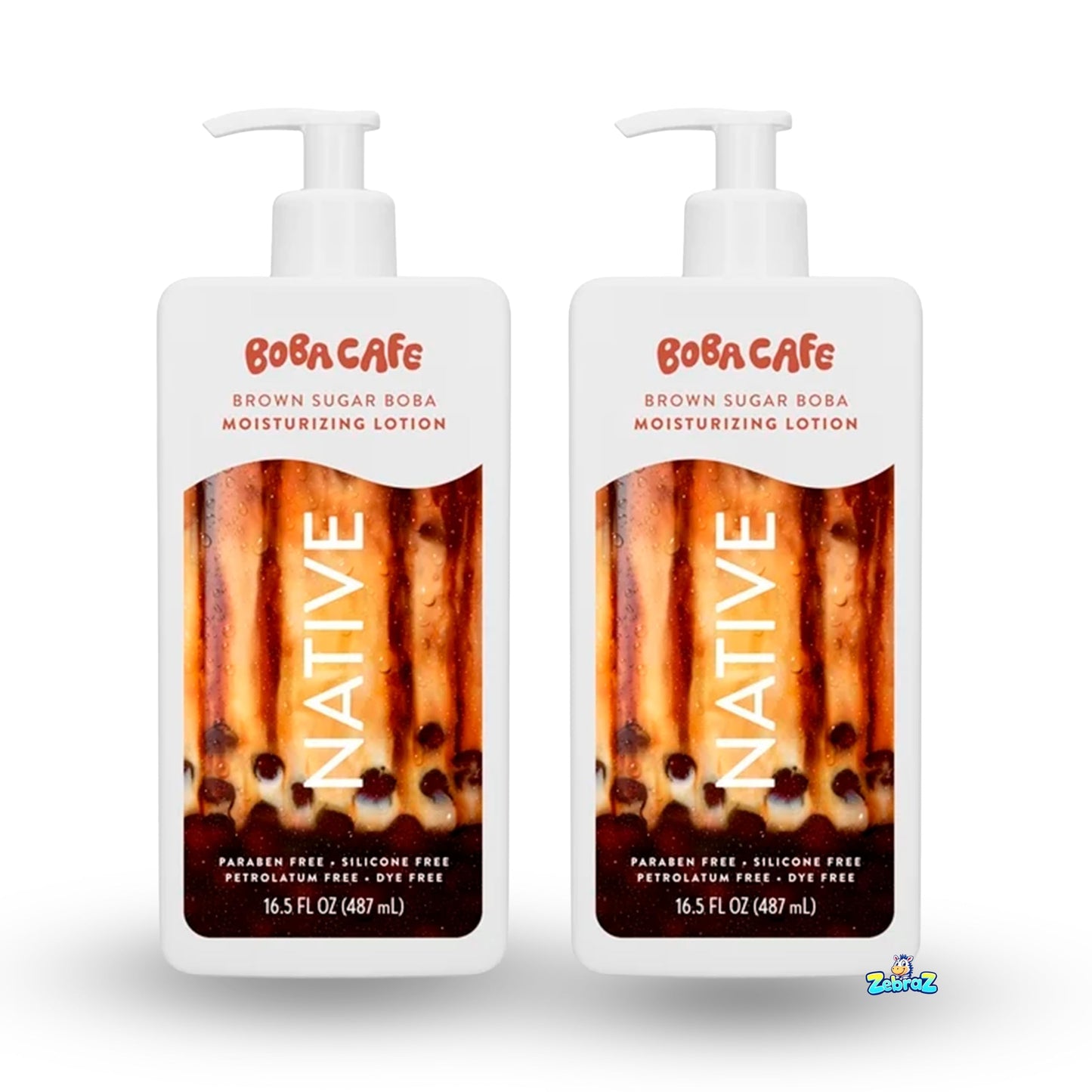 Native Moisturizing Body Lotion, Limited Edition Brown Sugar Boba, Silicone Free for Women and Men, Boba Café, 16.5 oz - Pack Of 02 Beauty & Personal Care Native