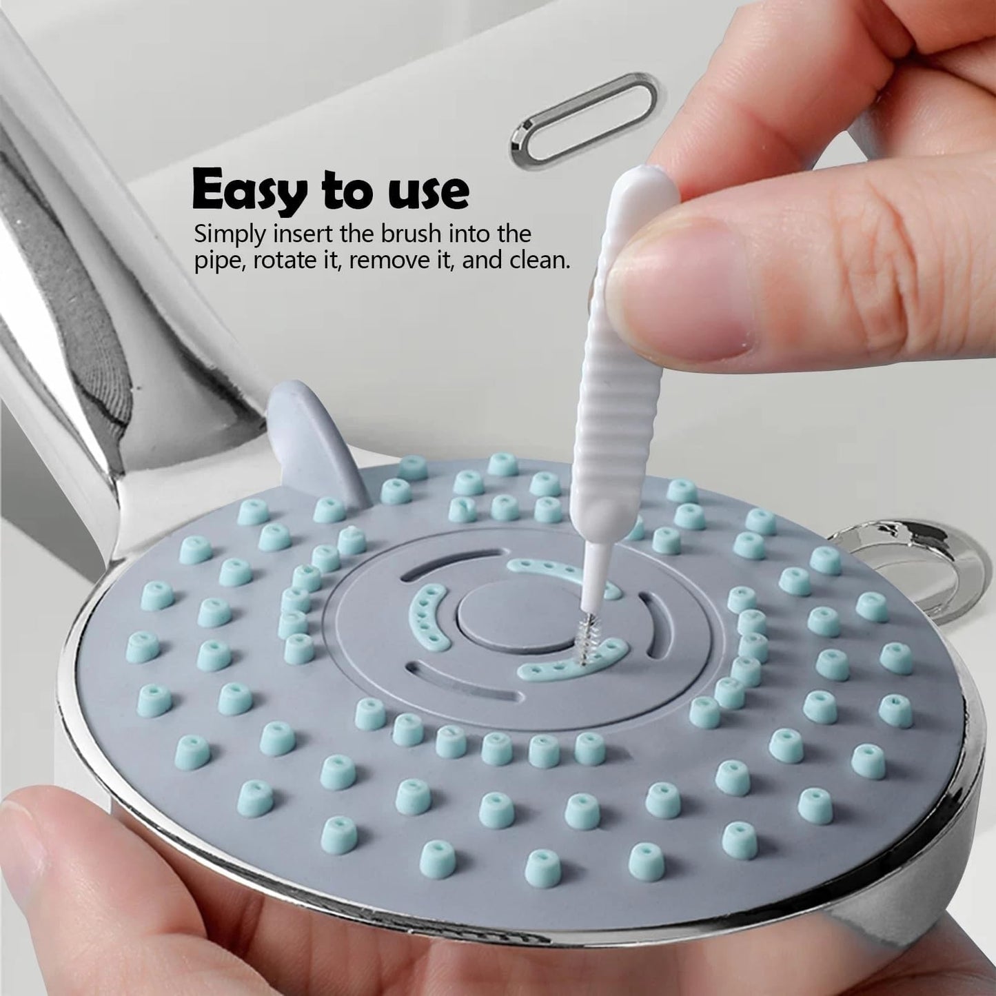 Shower Head Cleaning Brush for Small Holes,Anti-Clogging Nozzle Brush for Shower Head,Multifunctional Shower Head Cleaning Brushes for Mobile Beauty and Personal Care Epivol