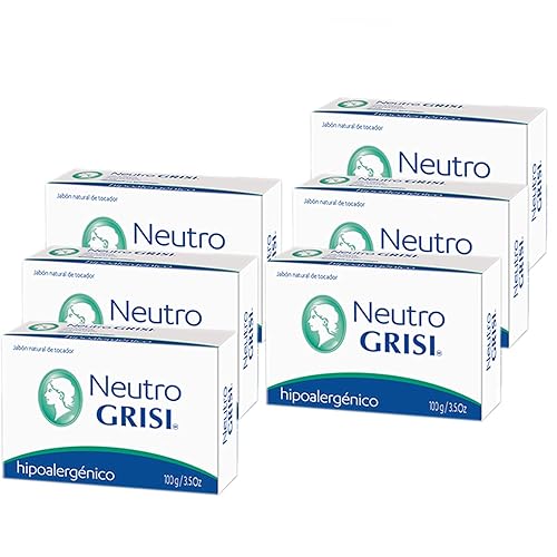 6pk - Neutral Soap - Hypoallergenic - Jabon Neutro - Grisi Beauty & Personal Care Grisi