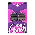 Goody SlideProof Mini Claw Clips, 2 Ct, Black/Brown, Secure Grip for Quick & Easy Hairstyles, Chic Hair Styling Accessories for Women, Men, Boys Beauty & Personal Care GOODY