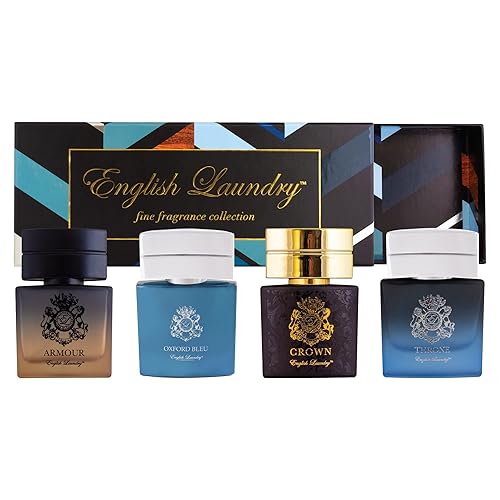 Herringbone Collection by English Laundry, Armour, Oxford Bleu, Crown, Throne, 0.68 fl. oz. Spray for Men Beauty & Personal Care English Laundry